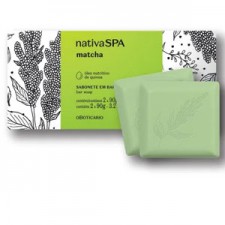 O Boticario sabonete em barra matcha / Nativa Spa 2x90g